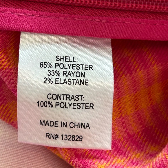 Lovers + Friends Pink & Orange Plaid Rodeo Pants Trousers NWT - Size Small - Picture 6 of 9